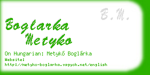 boglarka metyko business card